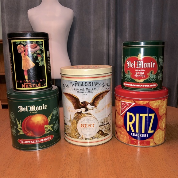 Kitchen Lot Of 5 Vintage Antique Collectors Kitchen Tins Poshmark